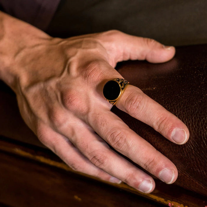 THE BLACK MIRROR RING - GOLD RG232G - 10