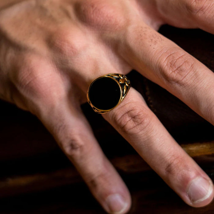 THE BLACK MIRROR RING - GOLD RG232G - 10