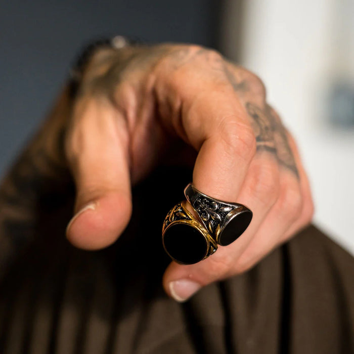 THE BLACK MIRROR RING - GOLD RG232G - 10