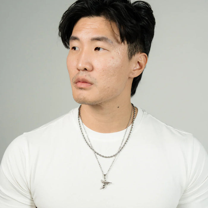 THE GANGSTER CUPID PENDANT SET - SILVER RG1014S