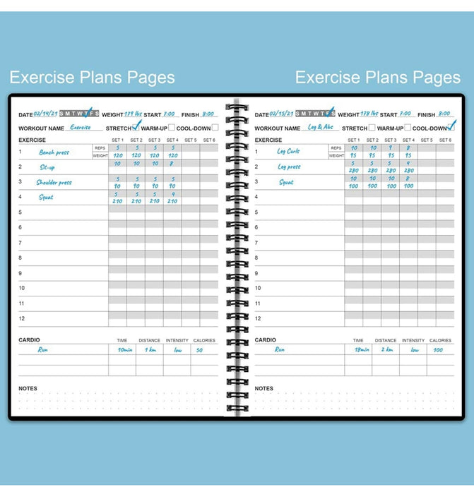Diario de Fitness, planificador de entrenamiento, cuaderno de gimnasio,  rastreador de ejercicios, libro de registro de ejercicios para hombres y  mujeres, accesorios de entrenamiento (verde) - AliExpress